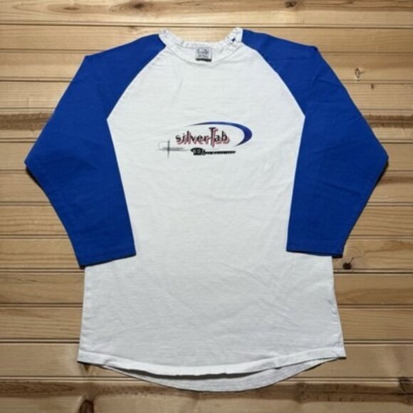 Vintage 90s Y2K Levi’s Silvertab Silver Tab Denim Jean Advertising Shirt Medium - Picture 1 of 9